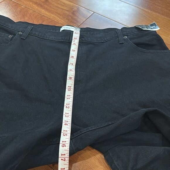 NWT Abercrombie & Fitch Ultra High Rise 90s Straight Black Jean size 35/20L - Picture 11 of 12
